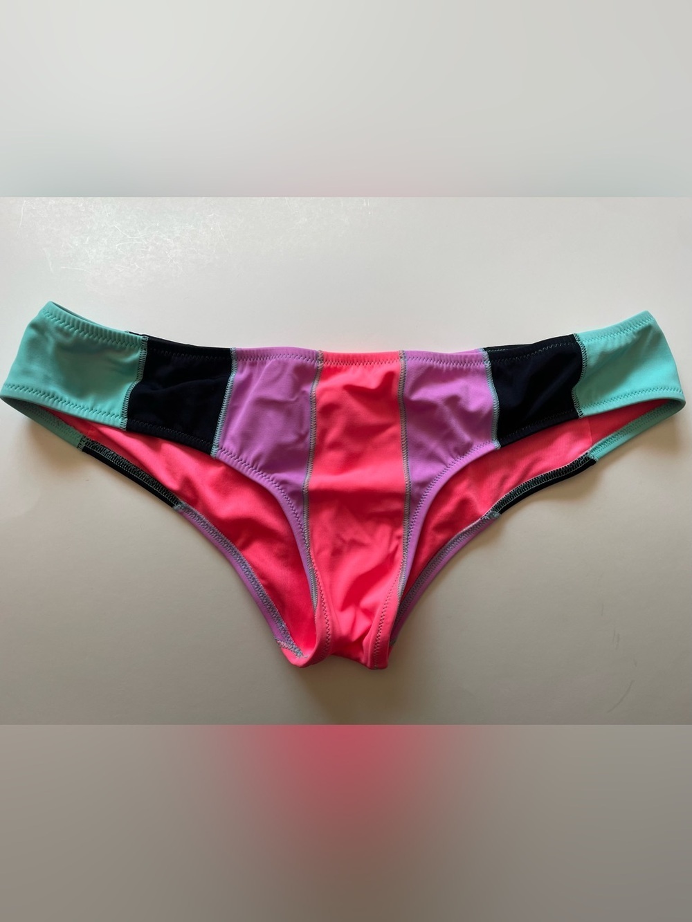 Victorias Secret Colorblock Retro Bikini Swim Bottoms Size Medium